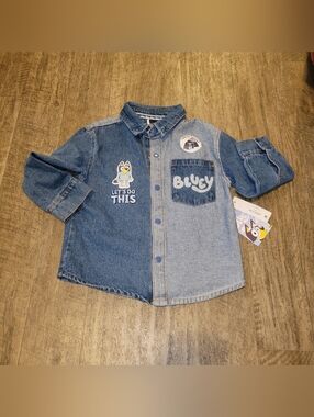 Kids Bluey Denim Shacket Size 3T